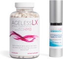 AgelessLX Supplement Capsule voor vrouwen met HMB Hydrasilk Eye Cream Bundle
