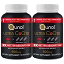 Qunol Ultra CoQ10 100mg 3X Betere absorptie Gepatenteerd water en vet Oplosbaar natuurlijk supplement formulier Co-enzym Q10 Antioxidant voor Heart Health Packs Softgels, 120 Tellen
