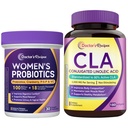Doctor's Recipes Probiotics & CLA Bundle, Probiotics for Women, 100 Billion CFU, CLA 2000mg
