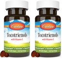 Carlson - Tocotrienols, 40 mg, with Natural-Source Vitamin E, Gamma, Alpha, Delta, Beta, Sustainably Sourced, 30 Softgels (Pack of 2)