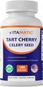 Extrait vitamatique de cerise 20X avec graines de céleri 10X Extraits concentrés - - 180 gélules - Végétariens, non OGM et sans gluten
