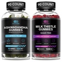 EFFECTY NUTRA Ashwagandha Gummies & Milk Thistle Gummies