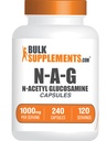 BulkSupplements.com N-Acetyl Glucosamine Capsules - NAG Supplement, N-Acetyl D-Glucosamine - Glucosamine Supplement, 2 Capsules per Serving, 240 Count (Pack of 1)