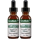 NutraMedix Sleep Bundle - Includes Liquid Melatonin Drops for Sleep and RelaxMedix (Samento Cat's Claw with Valerian) to Promote Sense of Calm and Sleep - 2-Piece Tincture Set