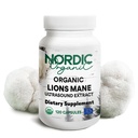 Organic Lion’s Mane Ultrasound Extract Capsules - Fruiting Body Mushroom Supplement - 500mg Per Capsule - 120 Vegan Capsules (60 Day Supply) - EU Grown and Manufactured