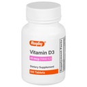 Rugby Vitamine D3, 25 mcg (1.000 IE) - Dieetsupplement - 100 tabletten (1 verpakking)