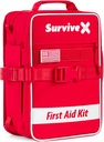 SurviveX Large First Aid Kit, Emergency Kit for 3-4 People