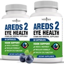 NEW AGE AREDS 2 Vitamine oculaire contient du Bilberry 6000mg Lutéine (32mg), Graines de raisin (6000 mg), Eyebright (1000 mg) et Zeaxanthin (8 mg) - 120 Nombre