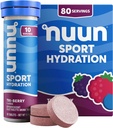 Nuun, Electrolyte Drink Tabs Tri Berry, 8 Count, 1.9 Ounce (Pack of 6)