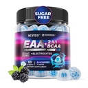 Suppléments EAA Gummies, tous les 9 acides aminés essentiels Supplément, BCAA Amino Acides Gummies pour les hommes Femmes│Aminos à la chaîne et gommes d'hydratation électrolytes │Gluten Free, Raspberry Flavor, Vegan, 60ct