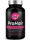 VWS Biotin 10 000 mcg Dietary Supplement w/Zinc & Sélénium pour promouvoir la croissance des cheveux plus épais, des ongles plus forts et une peau saine pour les femmes et les hommes, 60 Capsules Vegan