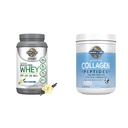 Garden of Life Sport Whey Protein Powder Vanilla., Premium Grass Fed Whey Protein Isolate Plus Probiotics for Immune System Health & Collagen Peptides Grass Fed, 19.75 Ounce