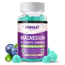 Magnesium Glycinate Gummies - Sugar Free Magnesium Potassium Supplement with Vitamin D, B6, CoQ10 for Calm Mood & Sleep Support - 60 Blueberry Chews