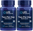 Life Extension Two-Per-Day High Potency Multi-Vitamine & Mineral Supplement - Vitaminen, Mineralen, Plant Extracten, quercetine, 5-MTHF Folate & More - Glutenvrije - Non-GMO - 120 tabletten (pakket van 2)
