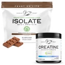 Isolat de la fête des muscles + lot de créatine: 1 Whey Protein Isolat (chocolat, 2lb) + 1 poudre de créatine (non aromatisée, 300g)