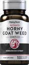 Piping Rock Horny Goat Weed pour les hommes de 100 capsules de supplément d'extrait complexe ultime de végétarien, non-OGM, sans gluten