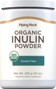 Piping Rock Organic Inulin Powder | 15 oz | Soluble Fiber Supplement | FOS Powder | Vegetarian, Non-GMO, Gluten Free