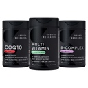 Sports Research® Energy Production Pack - Multivitamin Advanced Formula w/23 Essential Vitamins & Minerals + CoQ10 Enhanced Formula w/Coconut Oil & Bioperine + Vitamin B-Complex