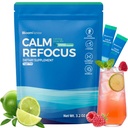 Calm Drink Mix, Super Cortisol Reducer with Ksm-66 Ashwagandha, Magnesium Glycinate, L-theanine, Vitamin D3, Sleep Aid Supplement, Suger Free, Raspberry Lemonade, On-The-Go, 20 Servings