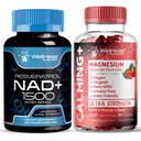 WELLNESS LABSRX NAD+ Supplement 1500mg - Magnesium Glycinate Gummies 1000mg | Bundle