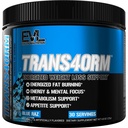 Evluution Thermogénique Fat Burning Support Poudre Nutrition Trans4orm Poudre d'énergie à action rapide pour soutenir le métabolisme rapide Perte de poids et de concentration mentale avec CLA Carnitine et Alpha GPC - Blue Raz