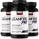 Force Factor LeanFire PM, gewichtsverlies pillen voor vrouwen en mannen, vetbrander en overnachting gewichtsverlies pillen te verbranden vet, Boost Metabolisme, en verbeteren slaap voor ongelooflijke resultaten, 60 Tellen (pakket van 3)