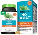 Zenwise Health No Bloat Digestieve Enzymen for Gut Health, Gas & Bloating Relief - Multi Enzymes Digestie Supplement with Probiotics, Gener, Turmeric Dandelion & Lactase - Mannen & Women - 100 Tel.