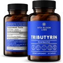 Tributyrin Supplement - Better Delivery & More Effective than Sodium Butyrate - Gut Health & Digestive Support - 3-in-1 Butyrate Postbiotics for Leaky Gut & Gut Barrier Support - 30 Capsules