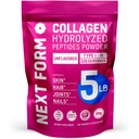 Collagen Peptides Powder for Women Hydrolyzed Pasture Raised Types I & III Grass-Fed Non-GMO Gluten-Free Kosher Unflavored, 5Lb