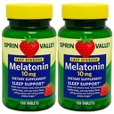Melatonine Sommeil Supplément alimentaire Comprimés, Fraise de Vallley Spriing, 10 mg, 120 Ct Dissolve rapide (paquet de 2)