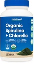 Nutricost Organische Spirulina + Chlorella (3.000mg) 360 tabletten - USDA Organisch, 1.500mg Spirulina, 1.500mg Chlorella, Vegan, GGO-vrij, Glutenvrij, 60 porties