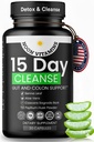 15-Day Colon Cleanse & Gut Detox – Natural Probiotic Cleanser with Senna Leaf, Psyllium & Aloe – Halal for Men & Women – Supports Digestive Health, Regularity & Bloating Relief – 30 Capsules
