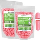 XPRS Nutra Vegan Taille 0 Capsules séparées - 100 Compte Capsules vides Premium Séparées dans des sacs - Pills 0 Vide pour le remplissage de supplément de bricolage (puits)