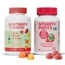 SmartyPants Kids Multivitamine Fiber Supplement Gummies en Probiotic Immunity Bundle: Omega 3 Visolie (EPA/DHA), Vitamine D3, C, Vitamine B12, B6, Digestief & Immune Ondersteuning Supplement (30 dagen aanbod)
