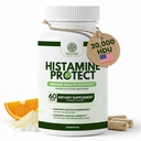 Supplément enzymatique DAO Bloqueur d'histamine, 30 000 HDU Diamine Oxidase pour l'intolérance à l'histamine et aliments fermentés, Gut & Soutien digestif avec Quercetin, Magnésium et Vitamine C, 60 Capsules