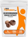 BulkSupplements.com Glucomannan Poeder - uit Konjac Root Extract Poeder, Glucomannan Supplementen - Glutenvrij, 2g per portie, 250g (8.8 oz) (verpakking van 1)