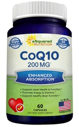 aSquared Nutrition CoQ10 200mg - 60 Capsules - CO Q 10 Supplement - Co-enzym Q10 Ubichinon Pillen - Vegan CoQ-10 Extra Antioxidant Vitamine - Alternatief voor Softgels & Gummies