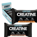 JimmyBAR! Creatine Proteïne Bar - 5g van Creatine Monohydraat + 20g Proteïne - Hoge Proteïne Snack - Ondersteunt Spiergroei, Sterkte en Herstel - Real Food Energy Bar voor Atleten 12 Chocolade Pindakaas + 12 Fudge Brownie Variety Pack (24 Bars)