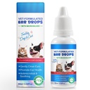 Behandeling van oormite voor honden en katten - snelle werking Itch Relief & Cleaner, Vet-aanbevolen formule met kalmerende Aloë Vera, reiniger op contact & kalmeert jeuk, zacht oor reiniging oplossing, 0,75 fl oz