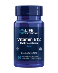 Levensverlenging Vitamine B12 Methylcobalamine, Nerve Health Supplement, Cognitive Support, Energie Vitamine, methylcobalamine B12, 5 mg, Quick-dissolving, Gluten-Free, Non-GMO, Vegetarisch, 60 lozen