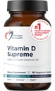 Conceptions pour la santé Vitamine D Supreme - Vitamine D 5000 UI avec 2000mcg Vitamine K comme MK4 pour la santé osseuse, la santé cardiaque, l'humeur et l'immunité Support - Vitamine D3 Enhanced with GG Supplement (180 Capsules)