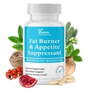 Vetbrander voor vrouwen en mannen - Apetite Suppressant voor gewichtsverlies - Pillen w/Metabolisme Booster Thermogene gewichtsverlies supplement - Chroom, Cafeïne en groene thee - 30 capsules