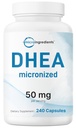 Micro-Ingrediënten DHEA 50 mg per portie, 240 Capsules Gemicroniseerde DHEA Supplement voor vrouwen en mannen, Glutenvrij, Sojavrij