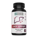 ZHOU Leverondersteuning - Leverreiniging en detox, melkdistel supplement met kurkuma, Artichoke, en Dandelion, natuurlijke gezondheid ondersteuning voor vrouwen en mannen - 60 Vegetarische Capsules