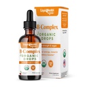 LIQUITHEALTH USDA Organic Vitamin B Complex Drops for Men & Women - Natural Energy, Improved Focus, Memory & Mood, Immuun Support, Metabolisme Boost - USA Made, Extra Strength, Sugar Free, Vegan (2 oz)