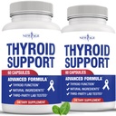 NEW AGE Thyroid Support Supplement voor vrouwen en mannen met jood, B12, zink, Selenium, Ashwagandha, Bladderwrack, Turmeric, Schisandra - Non-GMO - 120 Tel.