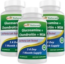 Best Naturals, Glucosamine Chondroitin MSM Supplementen, 2600 mg per portie, 90 capsules (90 telling (verpakking 3))