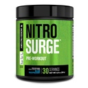 Ge Jacked Factory NITROSURGE Pre-workout Supplement - Energie Booster, Instant Strength Gains, Duidelijke Focus & Intense Pumps - NO Booster & Krachtige voorbewerking energiepoeder - 30 porties, Blauwe Framboos