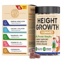 Hoogte Groei verhogen Vitamine Gummies, Calcium 100mg, Magnesium Glycinate 30mg, Zink, Ashwagandha, Vitamine K2 D3 25mg Grow Tall Maximizer Supplement, Multivitamine voor kinderen, Tieners Boy & Girl, Volwassenen