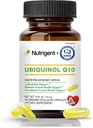 Ubichinol CoQ10 50 mg, Liquid Filled Biologische Capsules, Hoge Absorptie Co-enzym Q10 Supplementen, Antioxidant voor Hart Gezondheid en Energieproductie, 30 Tel.